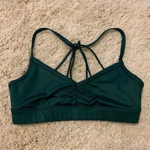Alo yoga sunny strappy bra tourmaline green